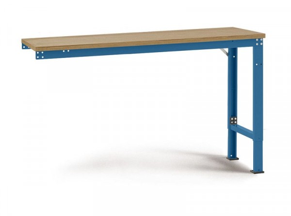 Manuflex Arbeits-Anbautisch UNIVERSAL Spezial mit Multiplexplatte, BxTxH = 2000 x 1200 x 722-1022 mm, Brillantblau, AU8135.5007