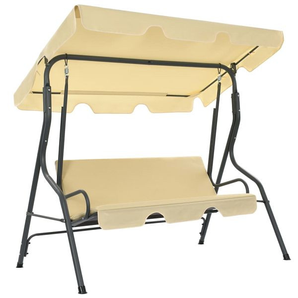 vidaXL Hollywoodschaukel Cremeweiß 170x110x153 cm, 45350