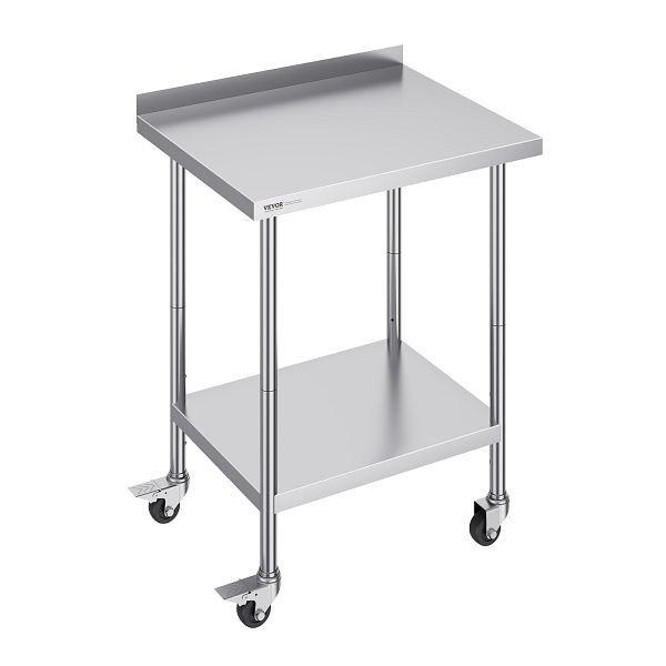 VEVOR Arbeitstisch Küchentisch Zubereitungstisch Rollbar Kommerziell 610x762mm, CFBXGGZTLCDJ2SUV7V0