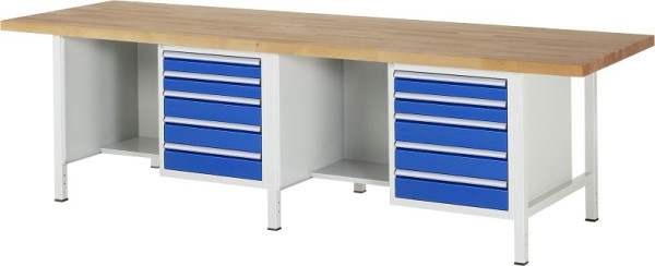 RAU Werkbank Serie 8000 - Modell 8454, B3000 x T900 x H840 mm, 13-8454A2-309B4S.11