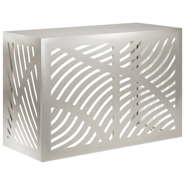 vidaXL Klimaanlagenabdeckung Silber 90 x 40 x 60 cm Edelstahl, 8014098