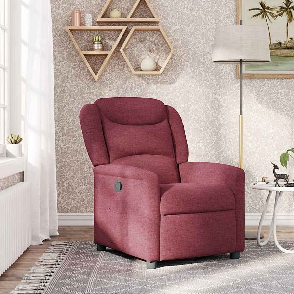 vidaXL Relaxsessel Weinrot Stoff, 4015599, 8721158336057