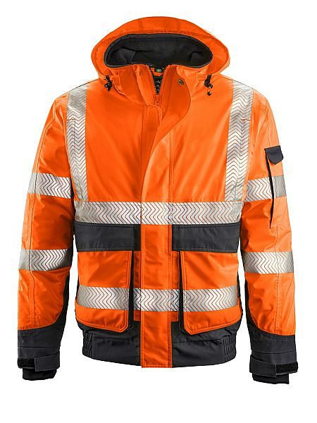 4PROTECT Warn-Wetterschutz-Blouson NEWARK, Farbe: leuchtorange/grau, Größe: XL, 3411-XL