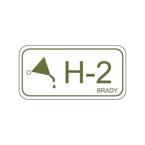 Brady Anhänger für Energiequellen, Hydraulik, Beschriftung H-2, VE: 25 Stück, 311916