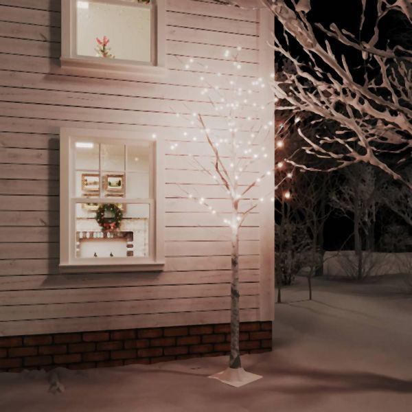 vidaXL LED-Birke Warmweiß 240 LEDs 300 cm, vielseitig, 345146