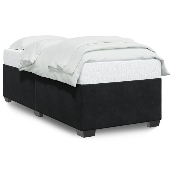 vidaXL Bettgestell Schwarz 90x200 cm Samt, Material: Samt (100% Polyester), Sperrholz, Holzwerkstoff, 3284609