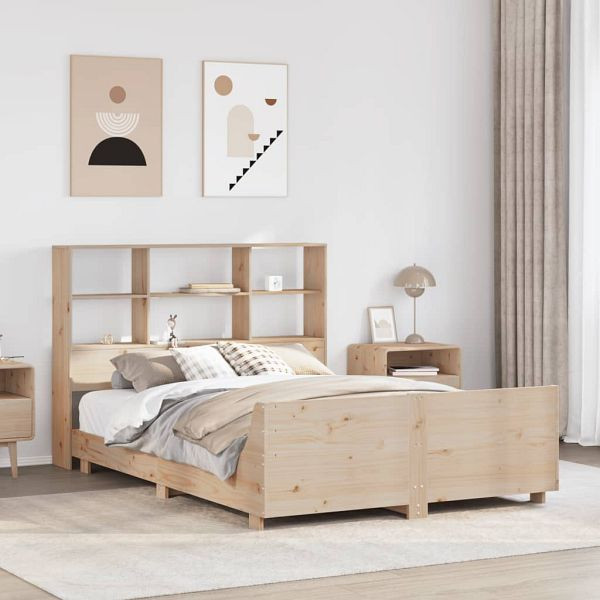 vidaXL Massivholzbett ohne Matratze 150x200 cm Kiefernholz, 3323686