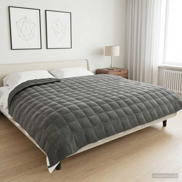 vidaXL Gewichtsdecke Anthrazit 200 x 230 cm 13 kg 100% Baumwolle 205T, 3442986