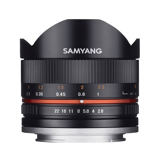 Samyang MF Fotoobjektiv 8mm F2.8 Fisheye II APS-C Sony E schwarz, 1021568