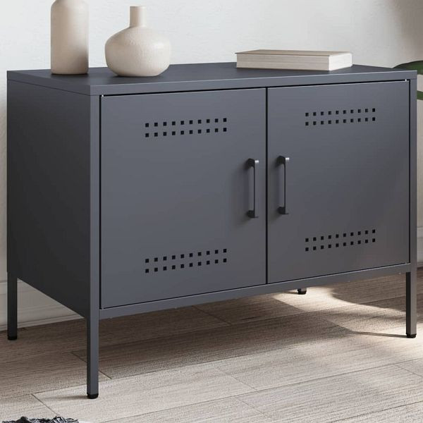 vidaXL TV-Schrank Anthrazit 68x39x50,5 cm Stahl, 842938