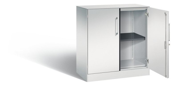 C+P Sideboard mit Flügeltüren Asisto, H915xB800xT435mm, Farbe: Lichtgrau, Bügelgriff, 2 OH, 141053-000 S10198