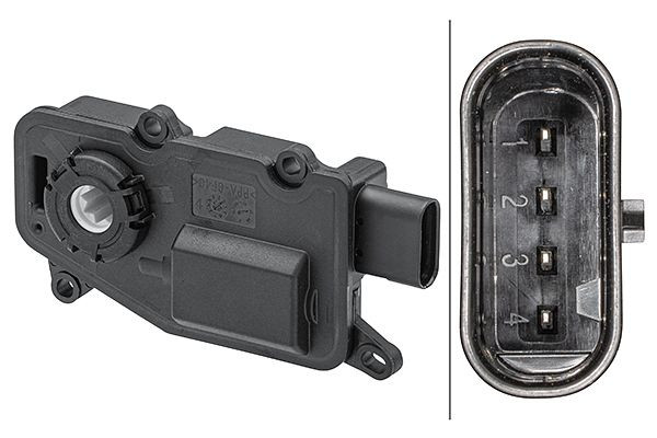 HELLA Stellelement, 12V, 4-polig, elektrisch, 6NW 011 303-711