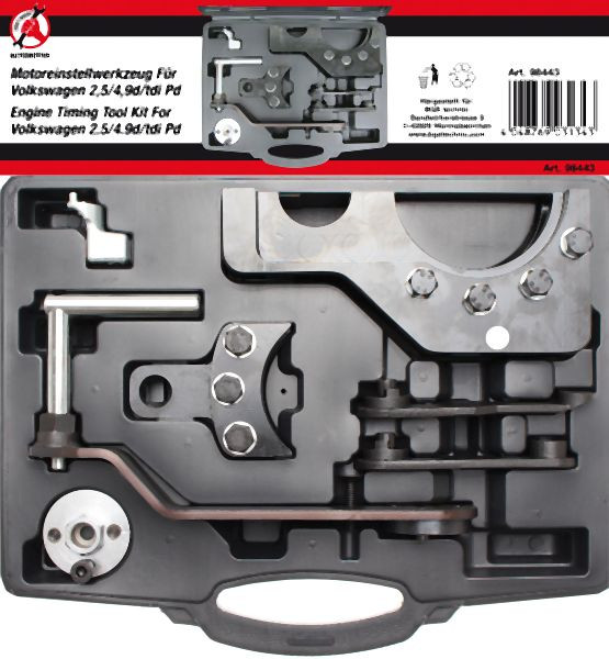 BGS Motor-Einstellwerkzeug-Satz, für VAG 2.5 / 4.9D / TDI Pumpe-Düse, 98443