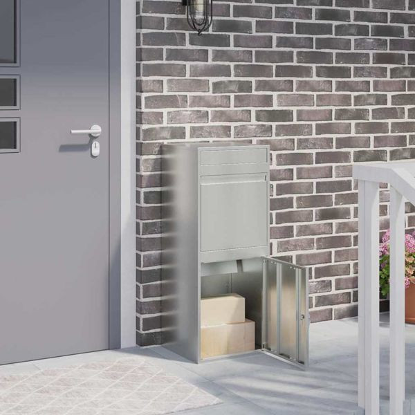 vidaXL Paketdrop-Box Schwarz 41 x 38 x 103 cm Verzinkter Stahl, 874938