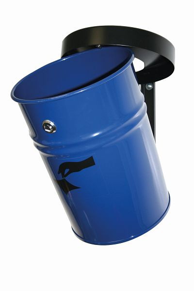 TKG Abfallbehälter FIRE EX Wandanbringung Blau, Ø 295 x H 370 mm, 370311