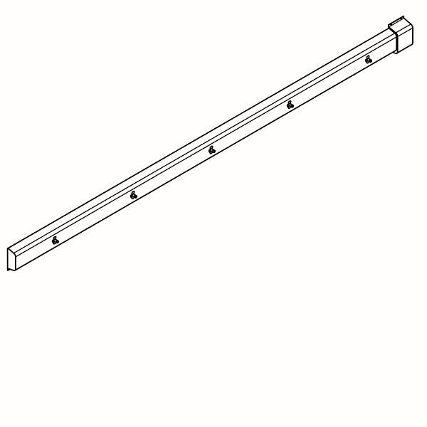 KWC Armatureneinheit, Edelstahl, Wandmontage, 5 Waschplätze, 3540 mm, Wasseranschluss von hinten rechts, 2030070398