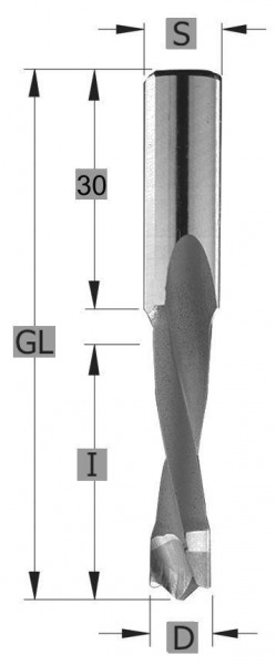 Edessö Dübelbohrer HW S10, A: 8, B: 35, GL: 70 - RH, 142308001