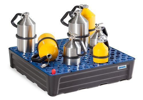 DENIOS Kleingebindewanne SC-P 80, aus PE, mit PE-Gitterrost, Auffangvolumen 80 Liter, 248044