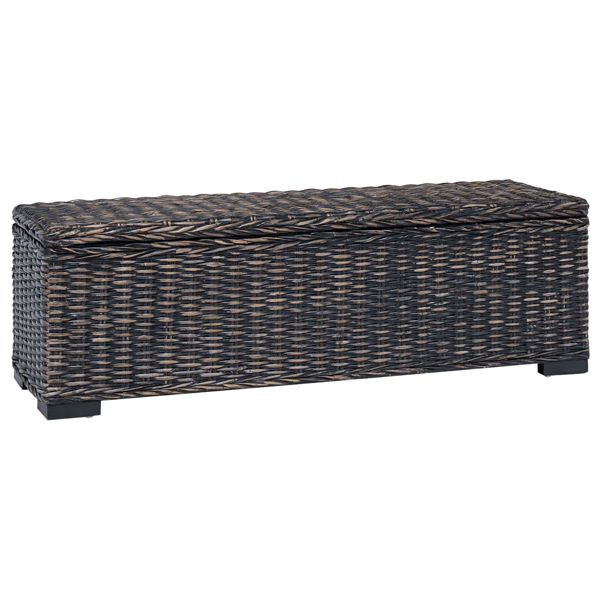 vidaXL Aufbewahrungsbox mit Speicher Schwarz 110 x 35 x 45 cm, 344883