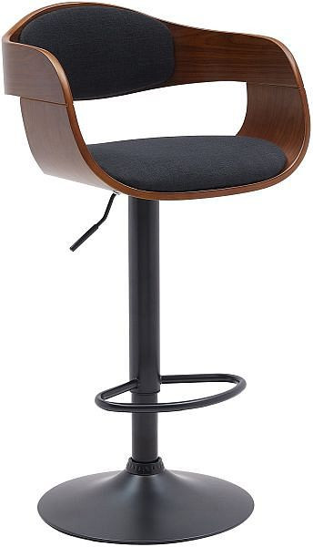 CLP Barhocker Kingston B Stoff, walnuss/schwarz, 321627