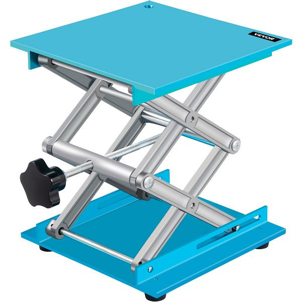 VEVOR Labor-Hebebühne 40 kg Tragfähigkeit Labor-Hubtisch Aluminium Labor-Hebebügel 6-31 cm, 20x20 cm Plattform, SYSSJT20X20CM0001V0