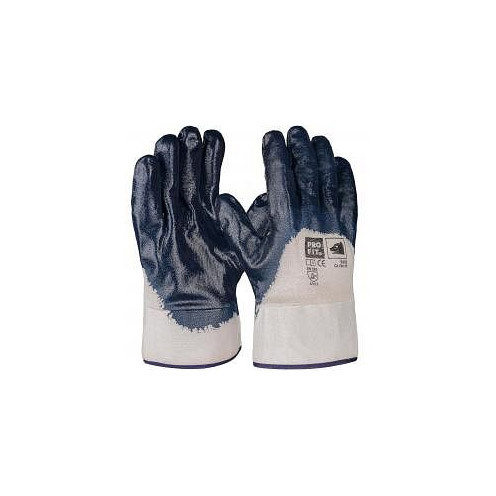 PRO FIT Basic Nitril-Handschuh, blau, 3/4 beschichtet, Stulpe, Größe: 10, VE: 12 Paar, 5603-10