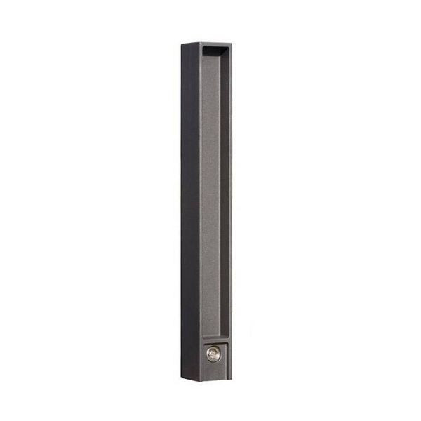 Stein HGS Stilpoller -Delion-, feststehend/zum Einbetonieren, RAL 7035 lichtgrau, Pfosten: 96 x 100 mm, 25062-06