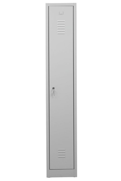 Gürkan Garderobenschrank, 50 x 30 x 180 cm, Lichtgrau, EU Zylinderschloss, WRC/1.1830, 104751