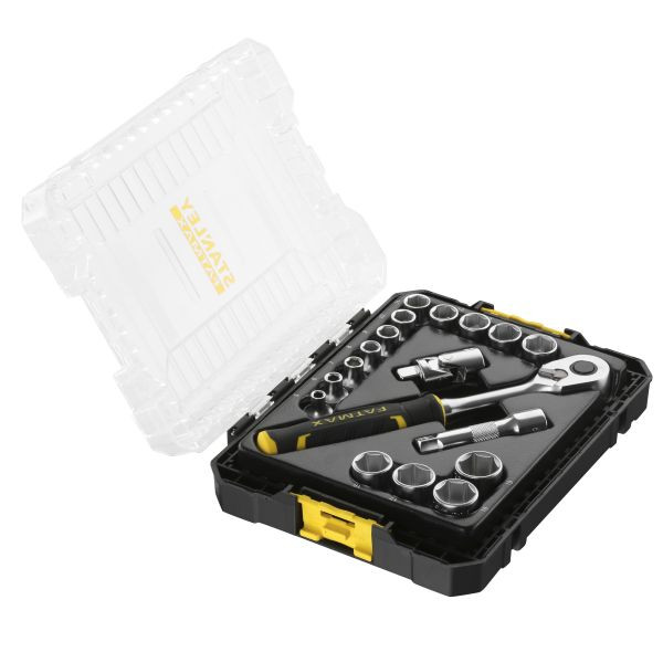 Stanley FATMAX 3/8‘ STAK Steckschlüssel-Set 18-teilig im mittelgroßen STAK Koffer, FMMT98102-0