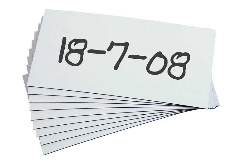 versandkostenfrei Regalbeschriftung magnetisch 100 Etiketten 100x35 mm weiß 