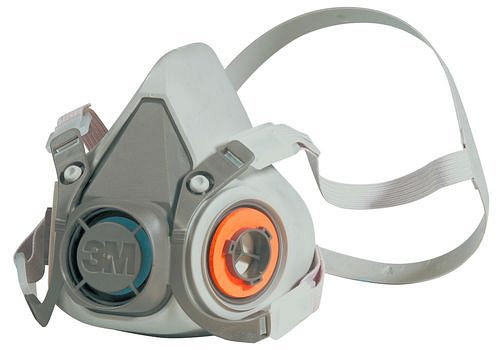 3M Halbmaske 6200, Größe M, Bajonett-Klick-Anschluss, ohne Filter, EN 140, 149228