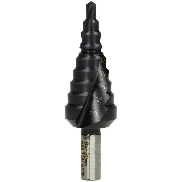 HiKOKI Stufenbohrer HSS TiAIN 4 - 20 mm, Spiralnut, 780102