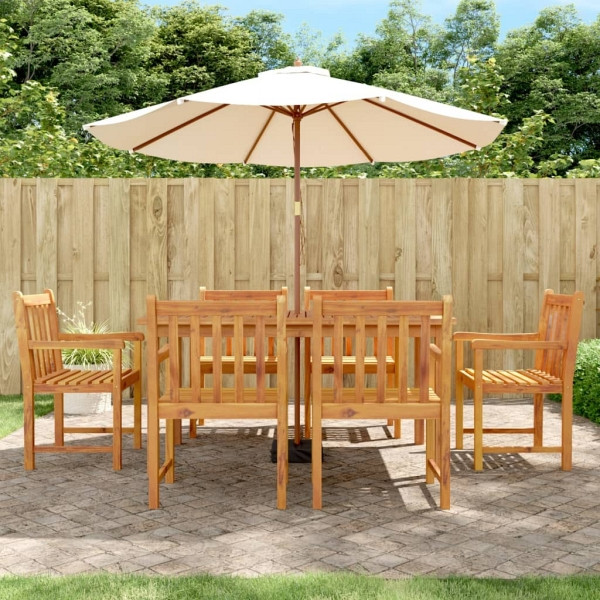 vidaXL 7-tlg. Garten-Essgruppe Massivholz Akazie, 3206278