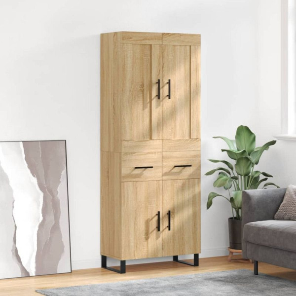 vidaXL Highboard Sonoma-Eiche 69,5x34x180 cm Holzwerkstoff, 3199900