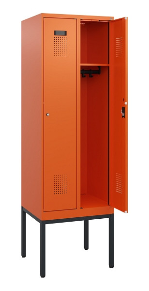 C+P Spind Evolo PLUS, Gestell, 2 Abteile, 1950x600x500mm, 2004/2004, Zylinderschloss, 0490305-20 S10050