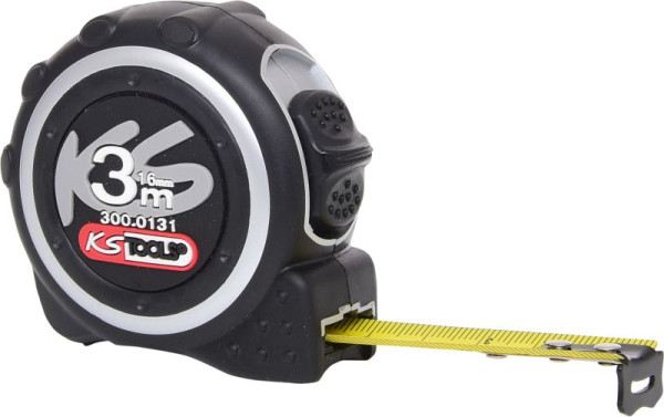 KS Tools Bandmaß mit Feststeller, schwarz-grau, 3m, 300.0131