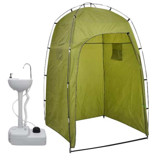 vidaXL Tragbarer Camping-Handwaschbecken mit Zelt 20 L, 3081894