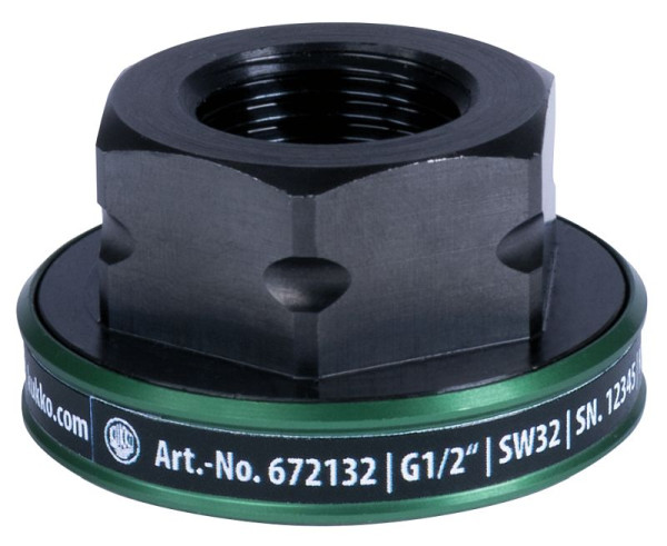 KUKKO Powernut mit Durchmesser 46 mm, Schlüsselweite 32 mm, Gewindemaß G 1/2", 672132