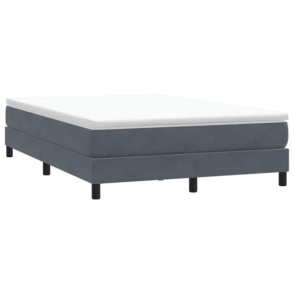 vidaXL Boxspringbett ohne Matratze Dunkelgrau 160x210 cm Samt, 3315832