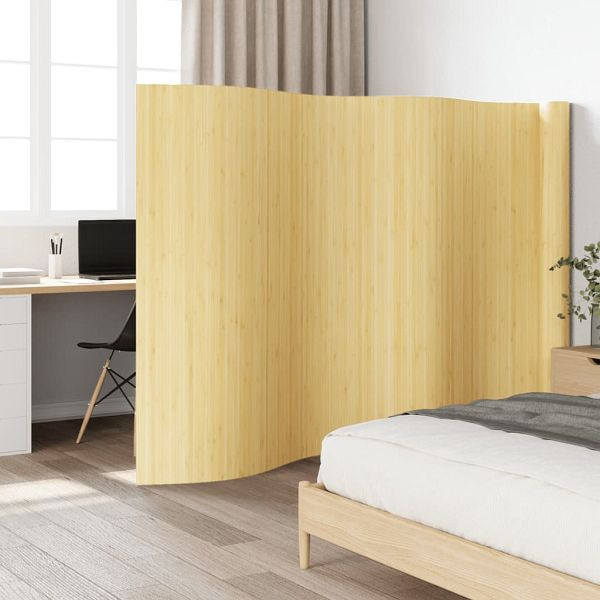 vidaXL Paravent Hell Natur 165x800 cm Bambus, natürlich, 377014