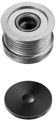 HELLA Generatorfreilauf, Gewindemaß: M16x1,5, Anzahl der Rillen: 6, mit Kappe, 9XU 358 038-171