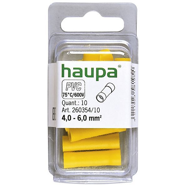 Haupa Stoßverbinder gelb isoliert 4,0-6,0 PVC mm², VE: 10 Stück, 260354/10