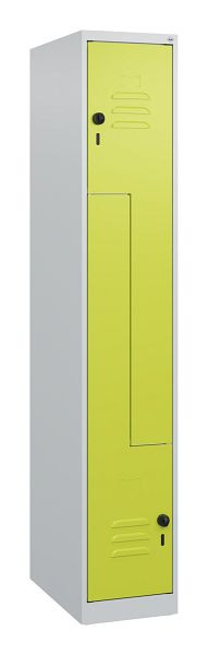 C+P Z-Spind Classic PLUS, 2 Abteile, 1700x300x500mm, 7035/0024, Drehriegel, 0800037-102 S10011