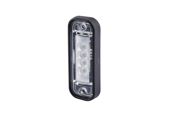 HELLA Kennzeichenleuchte - LED - 24V - Einbau/Schraubanschluss - Lichtscheibenfarbe: glasklar - Stecker: Flachstecker - oben/außen, 2KA 010 278-011