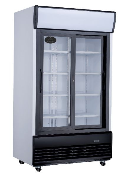 A&S Polarny Flaschenkühlschrank 1000 L, 1200x730x2036 mm, weiß, Schiebetüren, KS-1000S