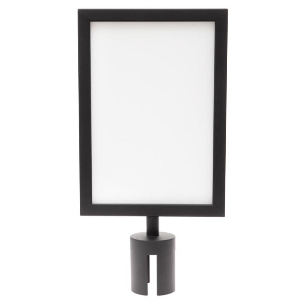 ALLPAX STOPPO Info-Tafel, hoch, für Zugbandständer, A4, schwarz, 10002115;606