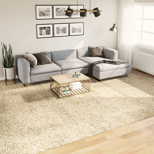 vidaXL Teppich Shaggy Hochflor Modern Golden 300x400 cm, 375352
