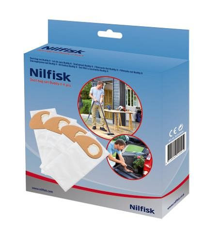 Nilfisk Staubbeutel Vlies BUDDY II, VE: 4 Stück, 81943048