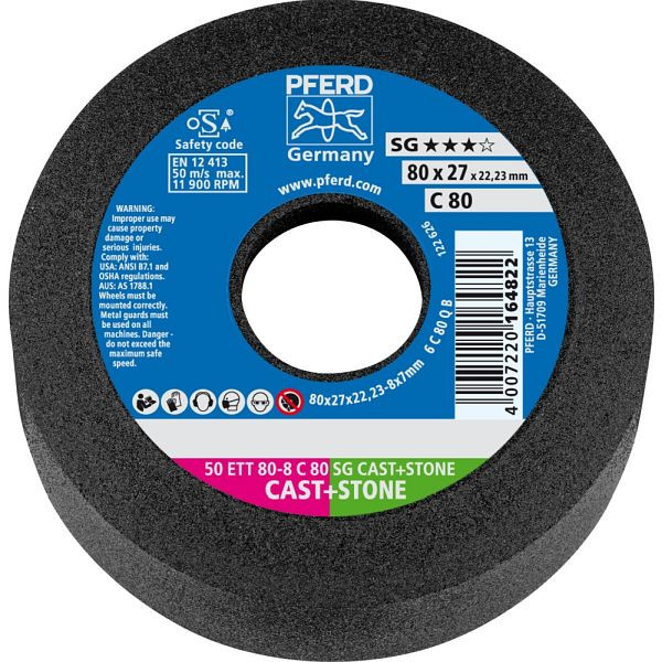 Pferd Schleiftopf 50 ETT 80-8 C 80 SG CAST+STONE, VE: 5 Stück, 63588122