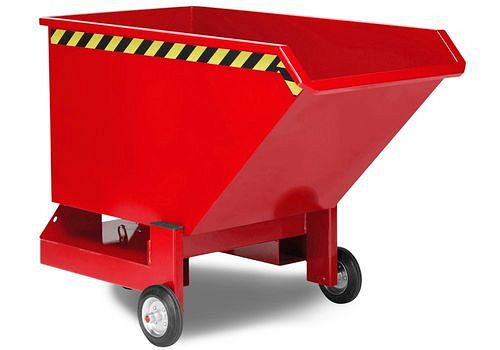 RR Industrietechnik Kippwagen aus Stahl, 250 Liter Volumen, rot, 269912